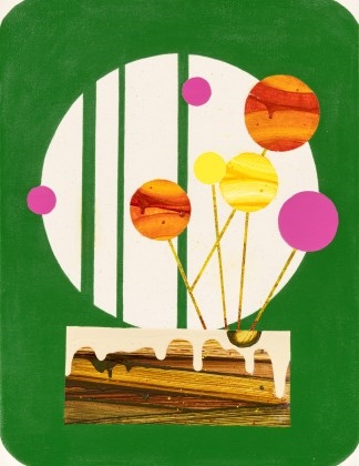 Artwork by Mira Song, Green Palette #17_Melodies, Made of oil and acrylic on canvas