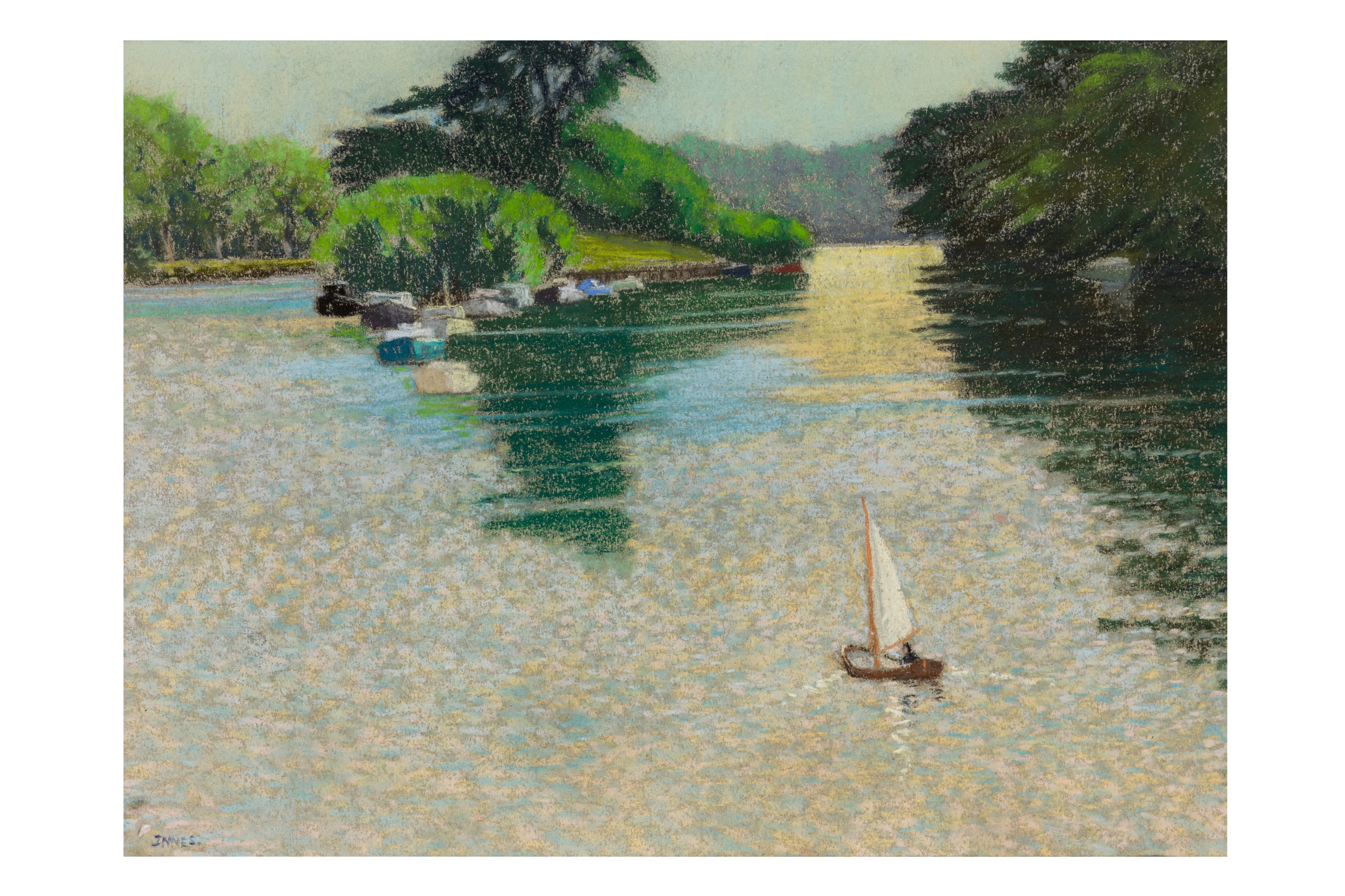 William Innes | Boats on a lake | MutualArt