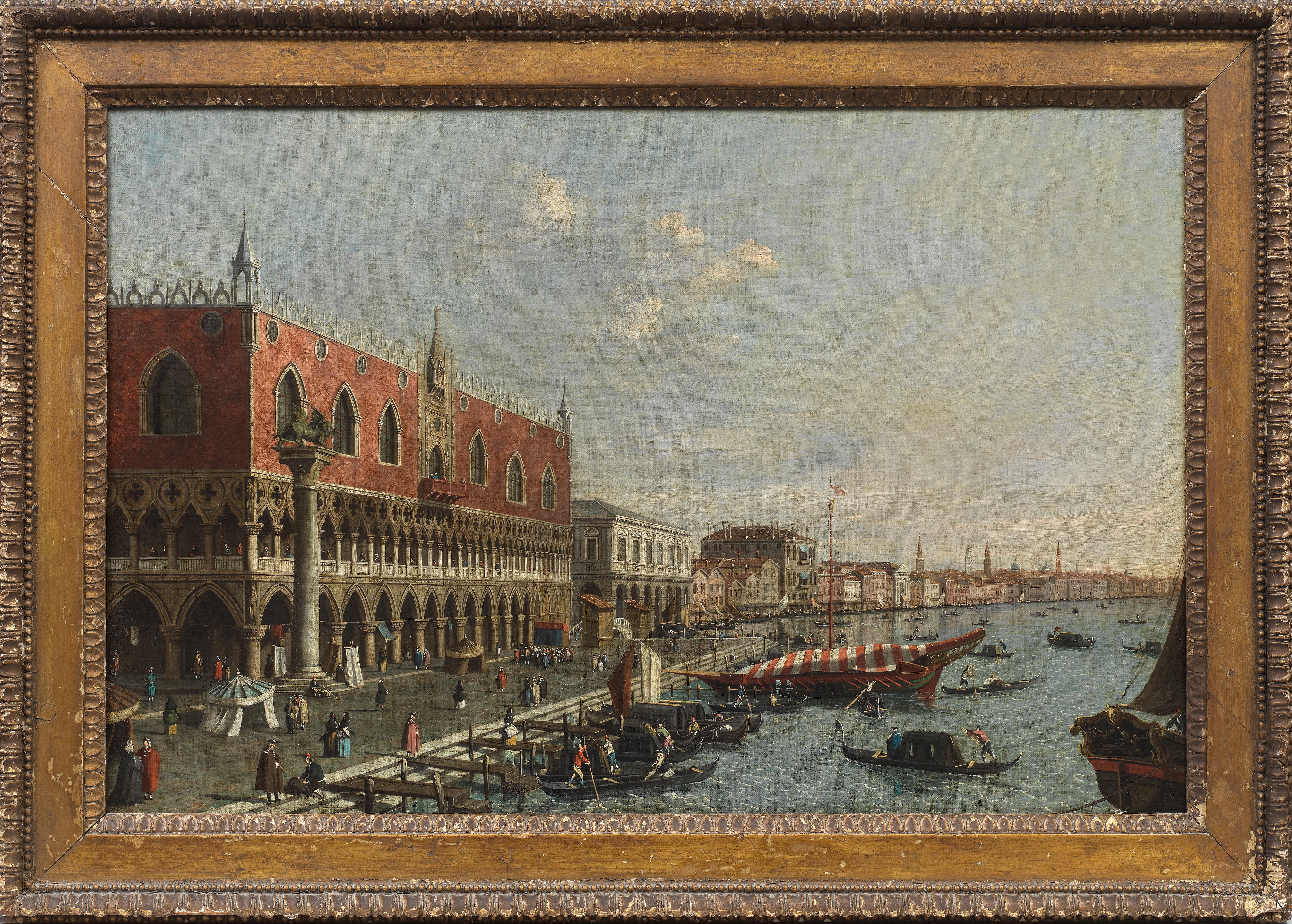 Artwork by Canaletto, The Doge's Palace, Venice, and the Riva degli Schiavoni, Made of oil on canvas
