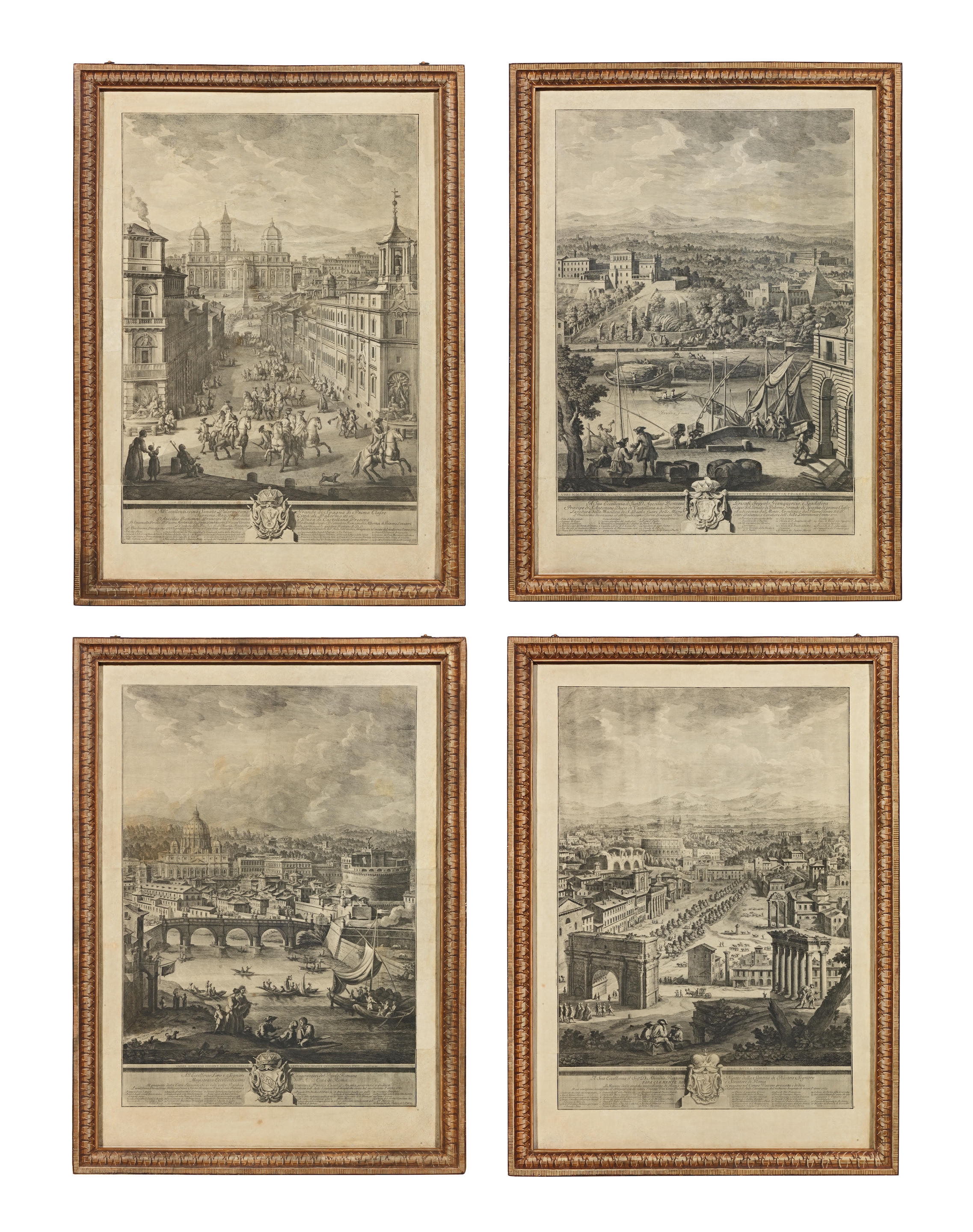 Four Views of Rome by Giuseppe Vasi, circa 1765