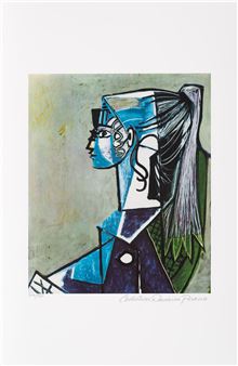 Pablo Picasso | Sylvette au fauteuil vert (1954) | MutualArt