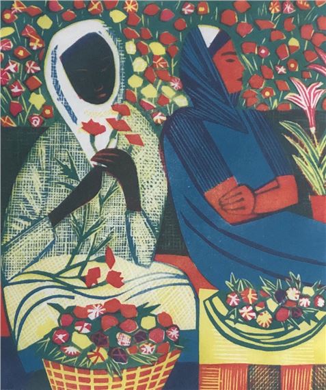 Rupert Norman Shephard | Two women with flower baskets | MutualArt
