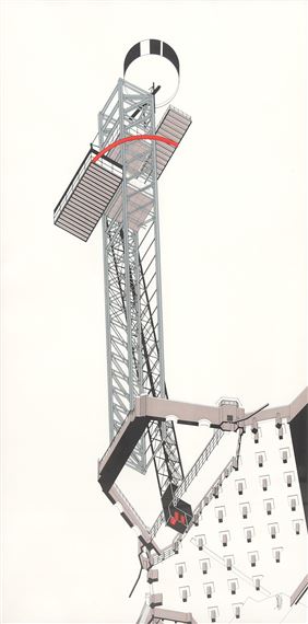 Ontwerp voor de Willemstoren by Rem Koolhaas, tussen 1980-1982