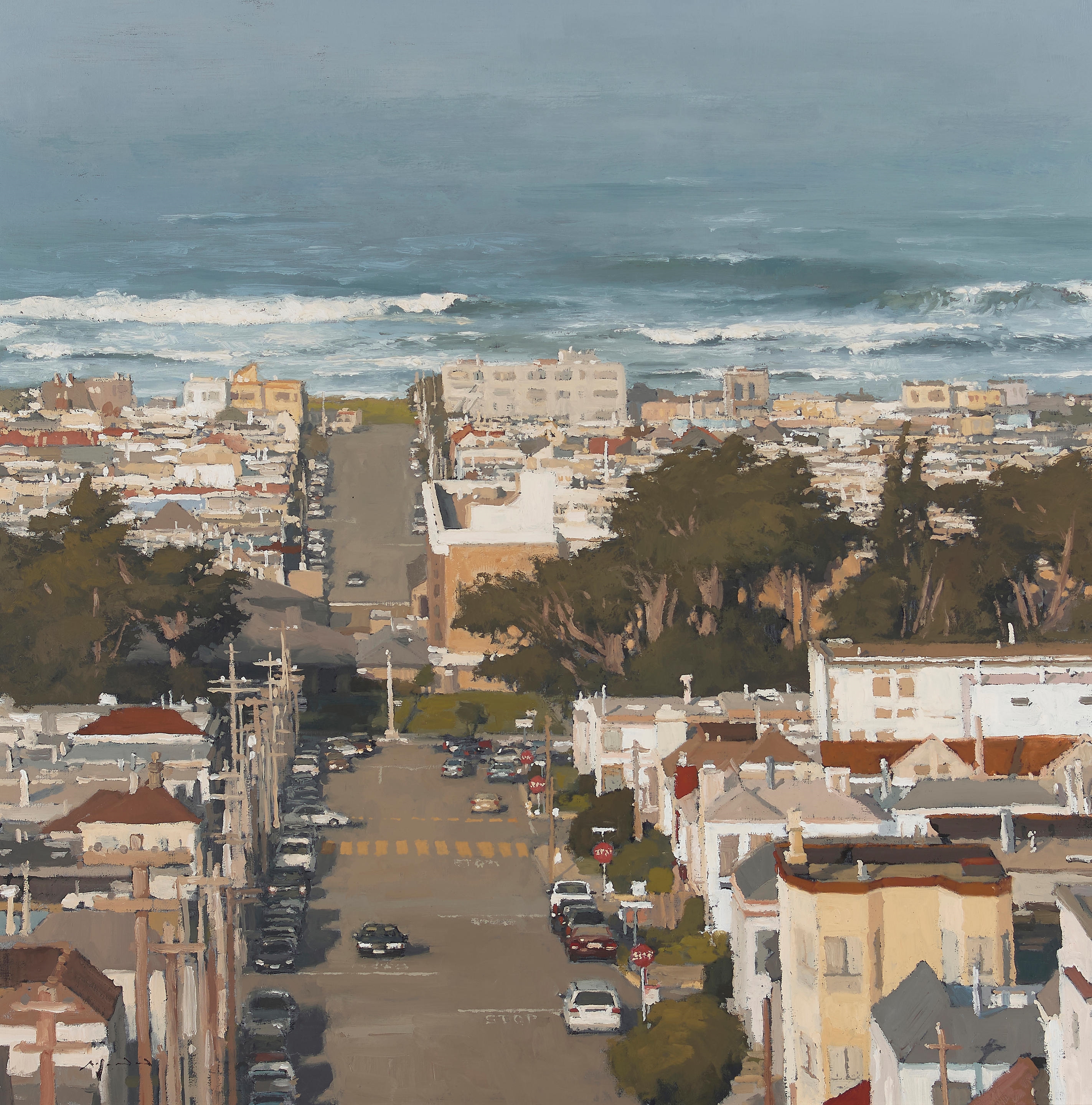Jeremy Mann | Through the City to the Ocean | MutualArt