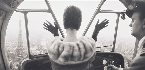 Cardin Hat Over Paris by Norman Parkinson, 1960