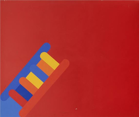 Composition with ladder by Per Arnoldi