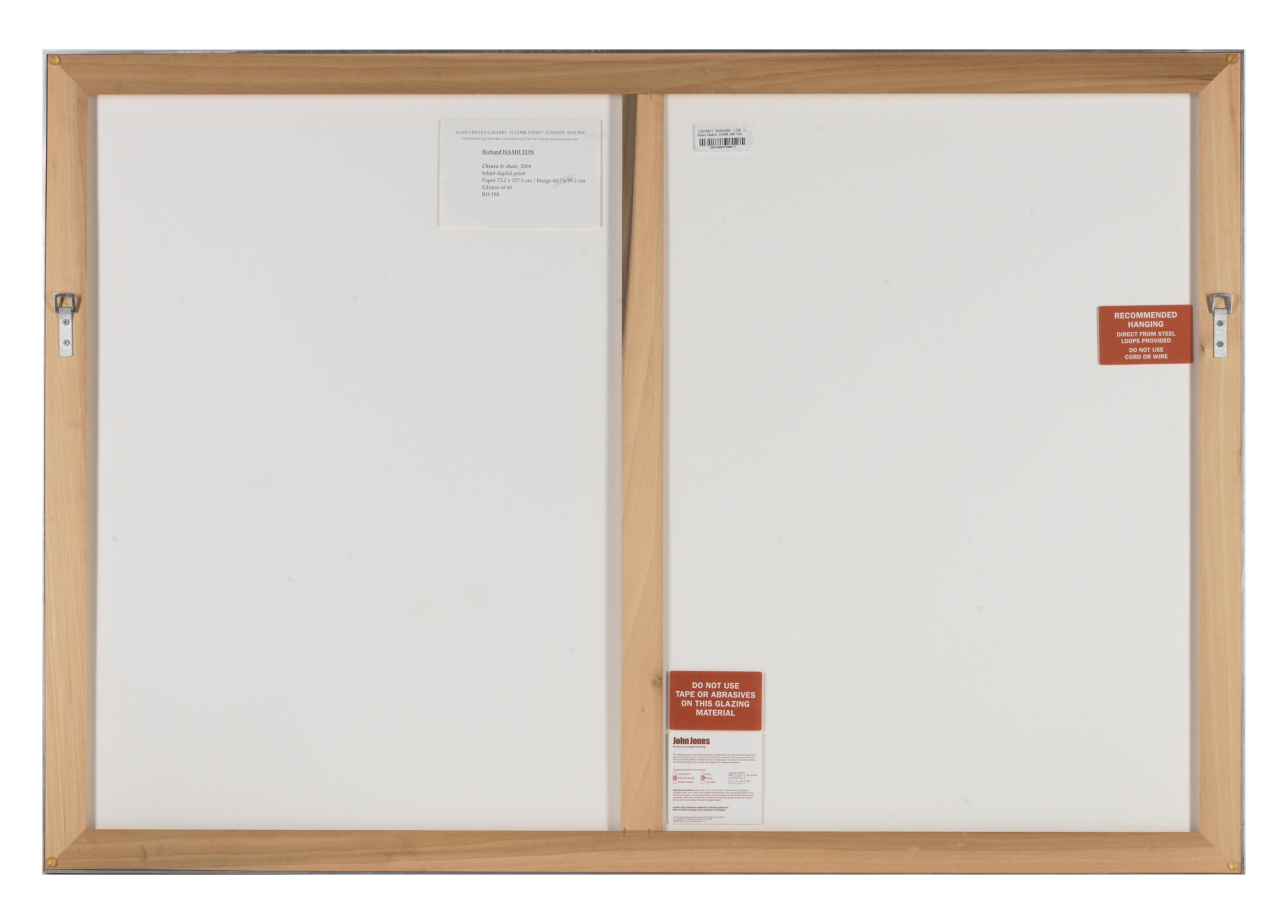 Artwork by Richard Hamilton, Chiara and Chair, Made of inkjet print in colours, 2004, on wove paper