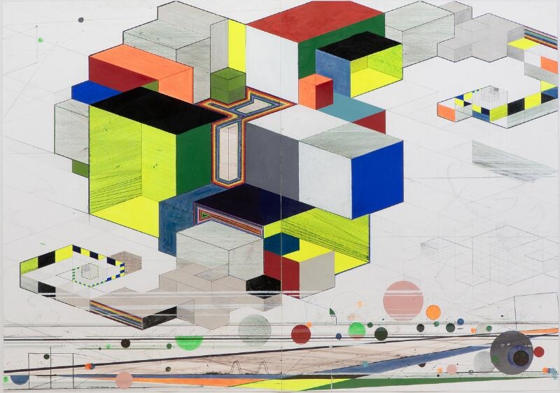 Artwork by Ferdinand Ahm Krag, Untitled, Made of Mixed media on canvas