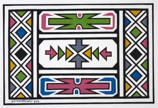 Untitled (2014) by Esther Mahlangu, dated 2014