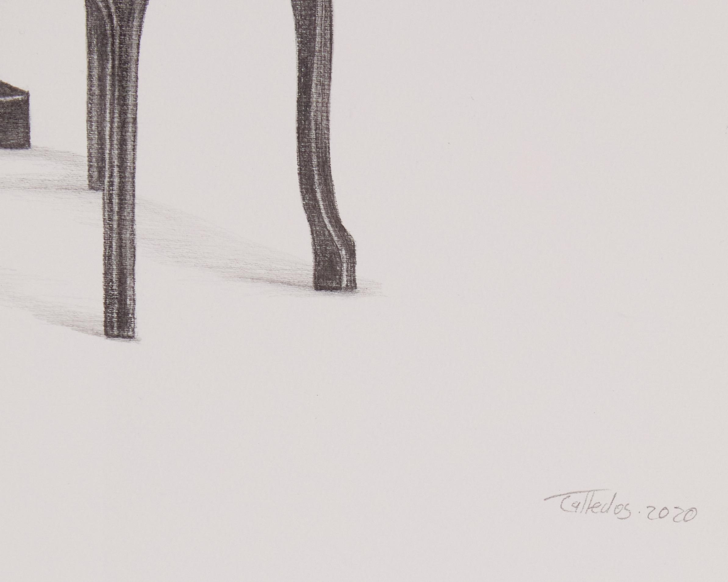 Artwork by Eduardo Talledos, Table With Birds, Butterfly And Moth, Made of Pencil on wove paper