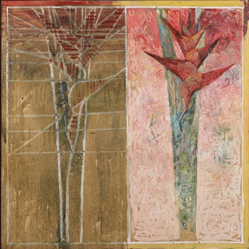 Passion, six pronged flower by Pat Steir, 1984