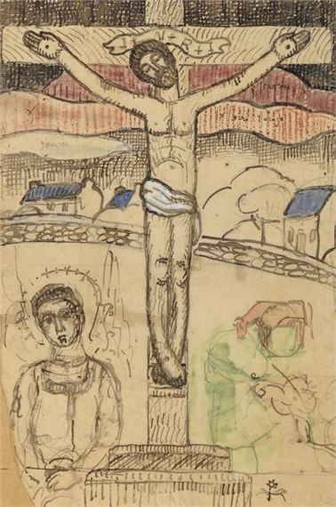 Charles Filiger | Le Christ à la lande (Circa 1890) | MutualArt