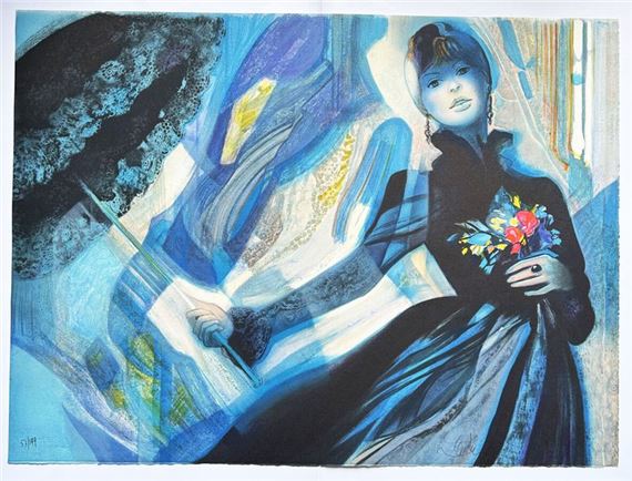 版画 Jean Baptiste VALADIE 1960 LISTED FRENCH Jean-Baptiste VALADIE SIGNED ORIGINAL O/C
