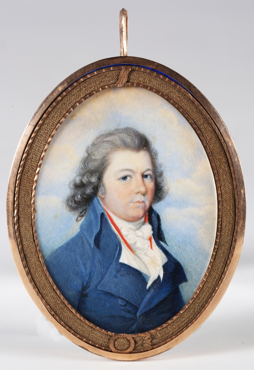 George Engleheart | a late 18th century oval half-length portrait ...