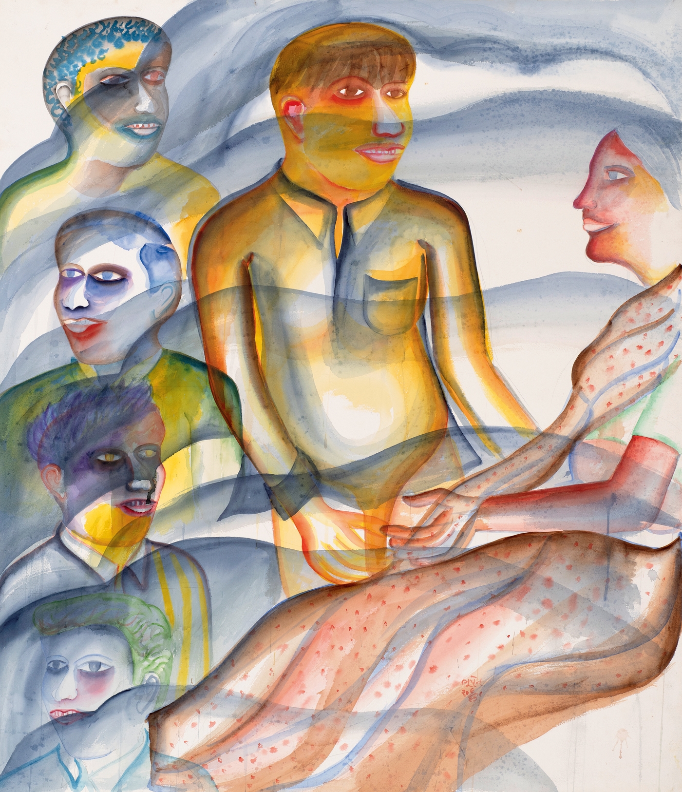 Artwork by Bhupen Khakhar, Untitled, Made of Pencil and watercolour on paper
