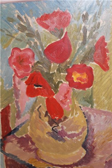 Bloomsbury group style oil on board by Bloomsbury Group