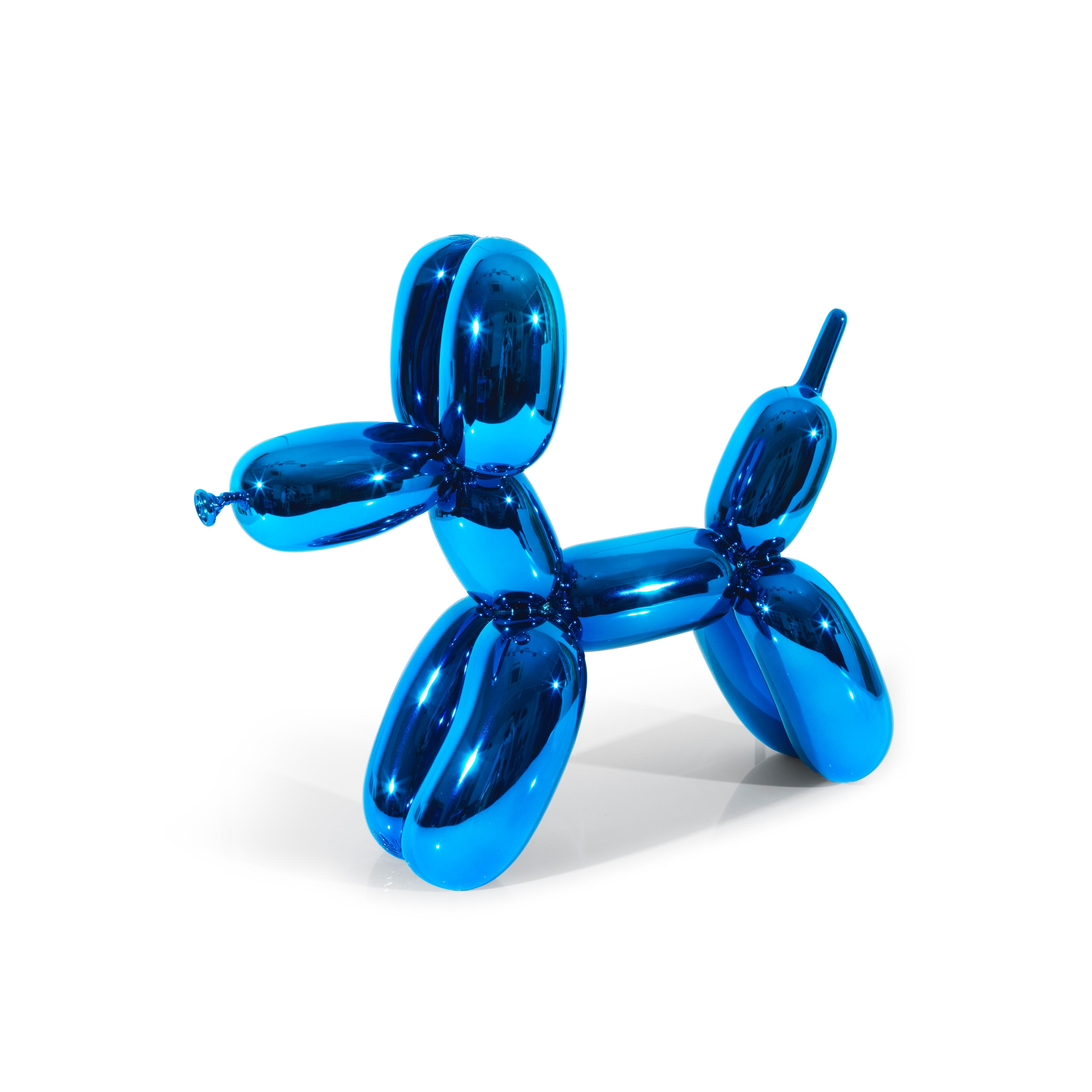 Artwork by Jeff Koons, Balloon dog (Blue), 2021, Made of sculpture
