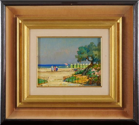 Marina con figure by Cafiero Filippelli