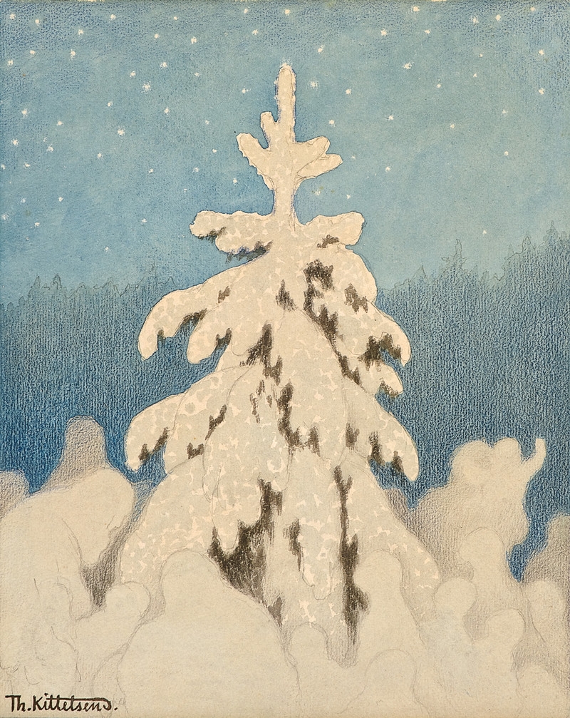 Christmas Tree by Theodor Kittelsen