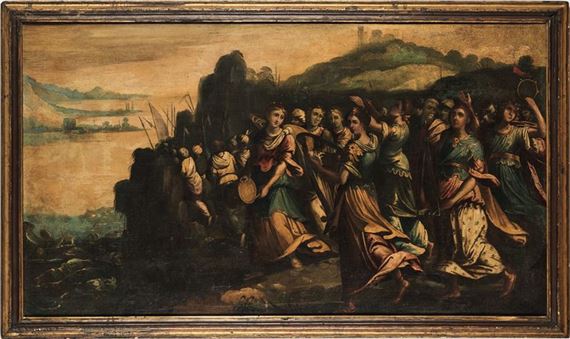 Il passaggio del Mar Rosso by Italian School, 17th Century