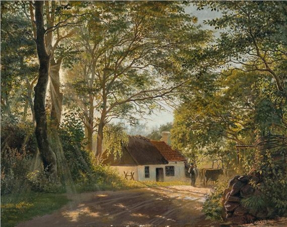 Farmhouse by Peder Mork Monsted, 1900