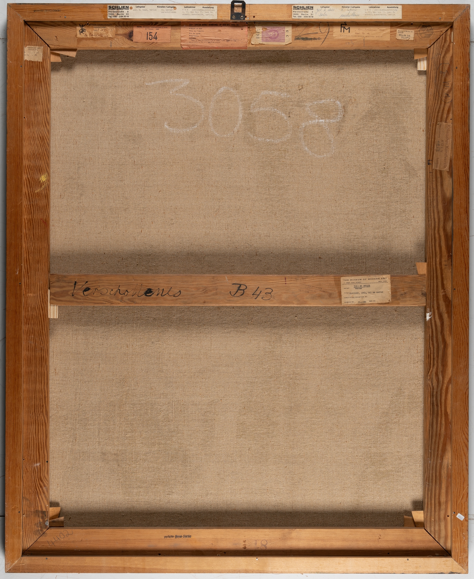 Artwork by Theodor Werner, “Verschollenes” (Lost things), Made of Tempera, varnished, on canvas