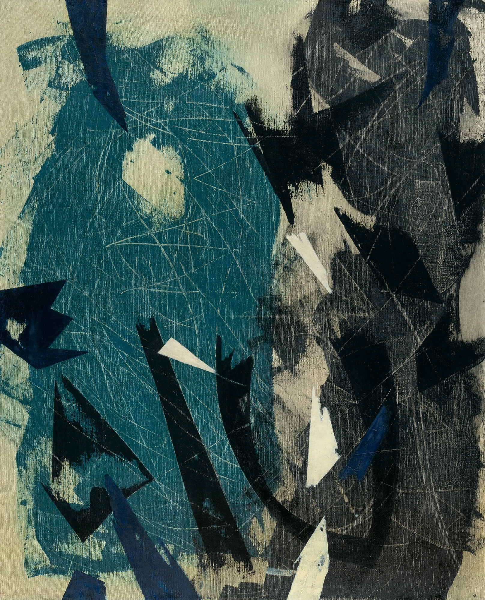 Artwork by Theodor Werner, “Verschollenes” (Lost things), Made of Tempera, varnished, on canvas