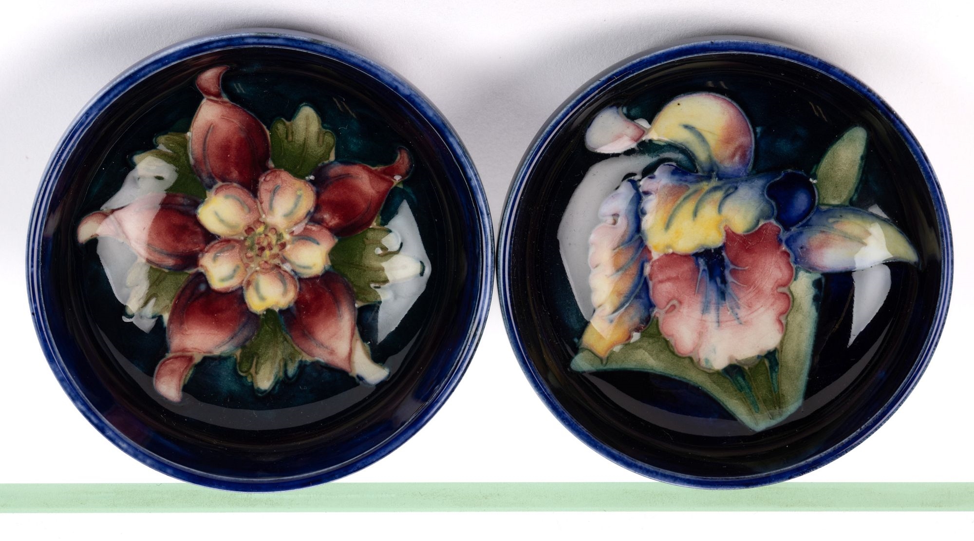 William Moorcroft ENGLISH MOORCROFT ART POTTERY OPEN SALTS (Early