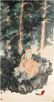 瑞巖憩寂圖 - Zhang Daqian