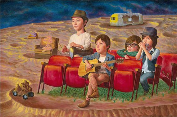 Dawn on the Moon by Zhan Yu Fan, dated 2012-2013