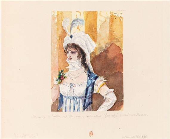 2 dessins originaux de Vernet et 3 gouaches originales de Guillaumot . - Carle Vernet