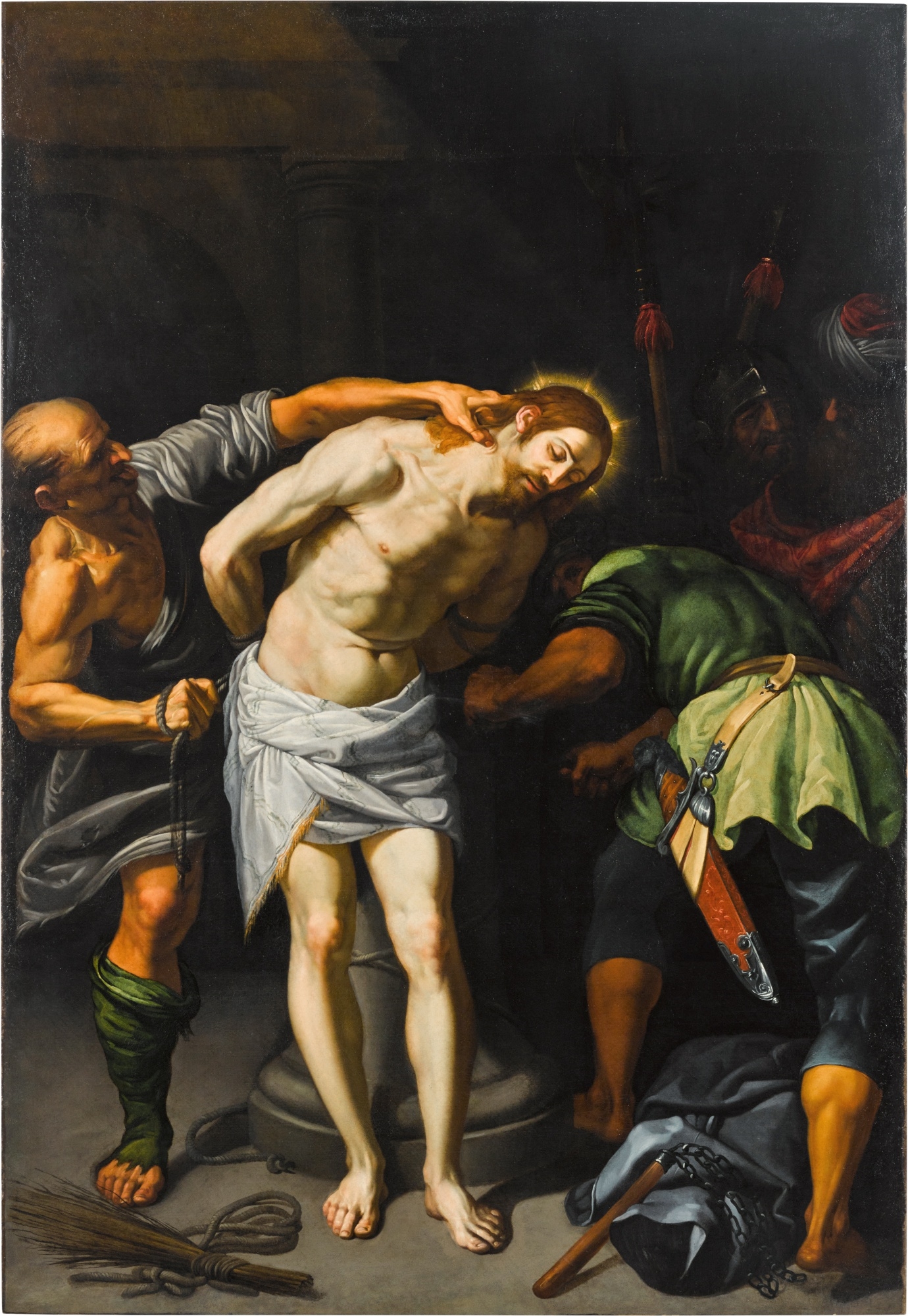 Artwork by Vincenzo Carducci, Christ at the Column, Made of oil on canvas