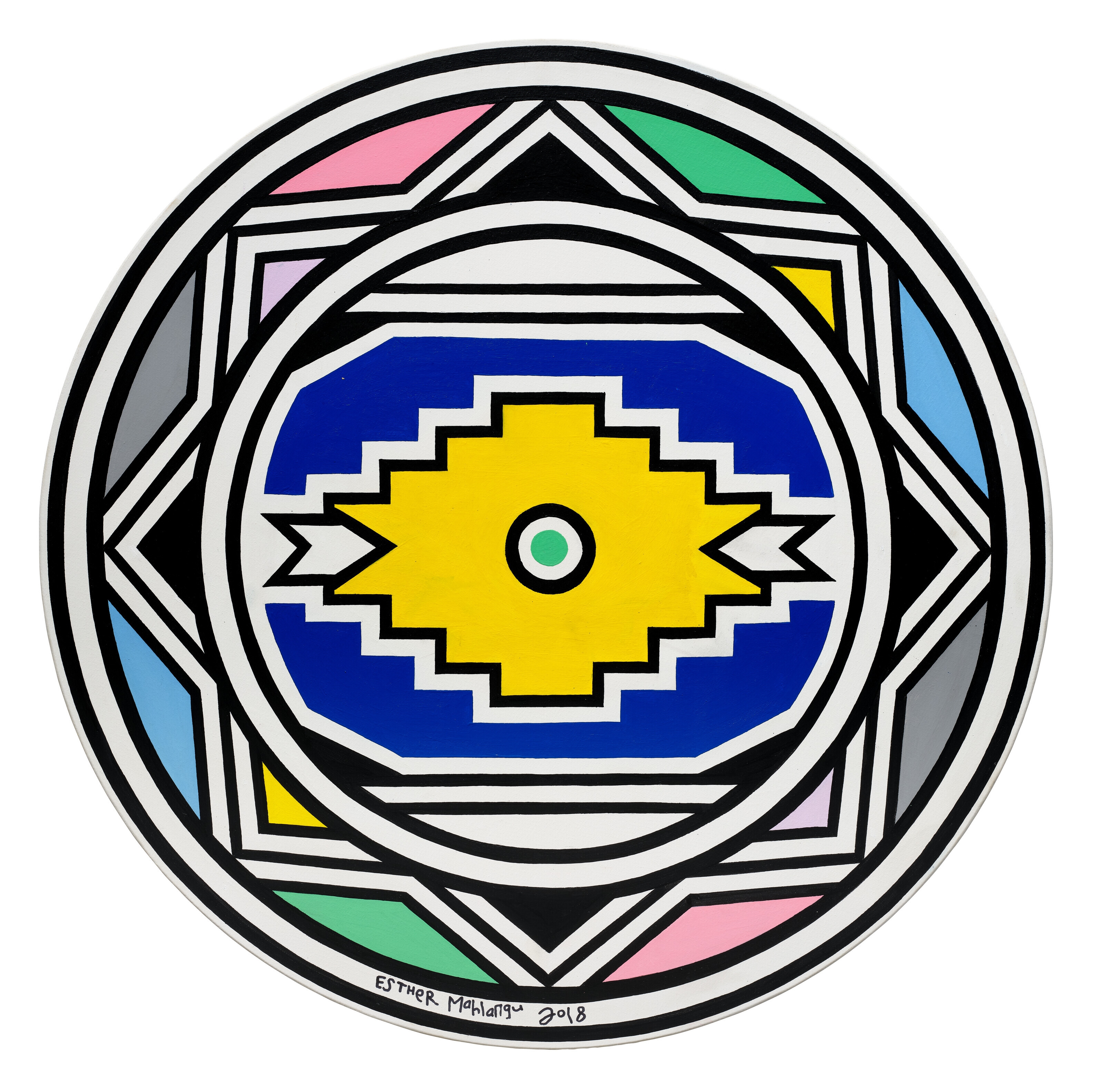 Esther Mahlangu | Ndebele Pattern (2018) | MutualArt