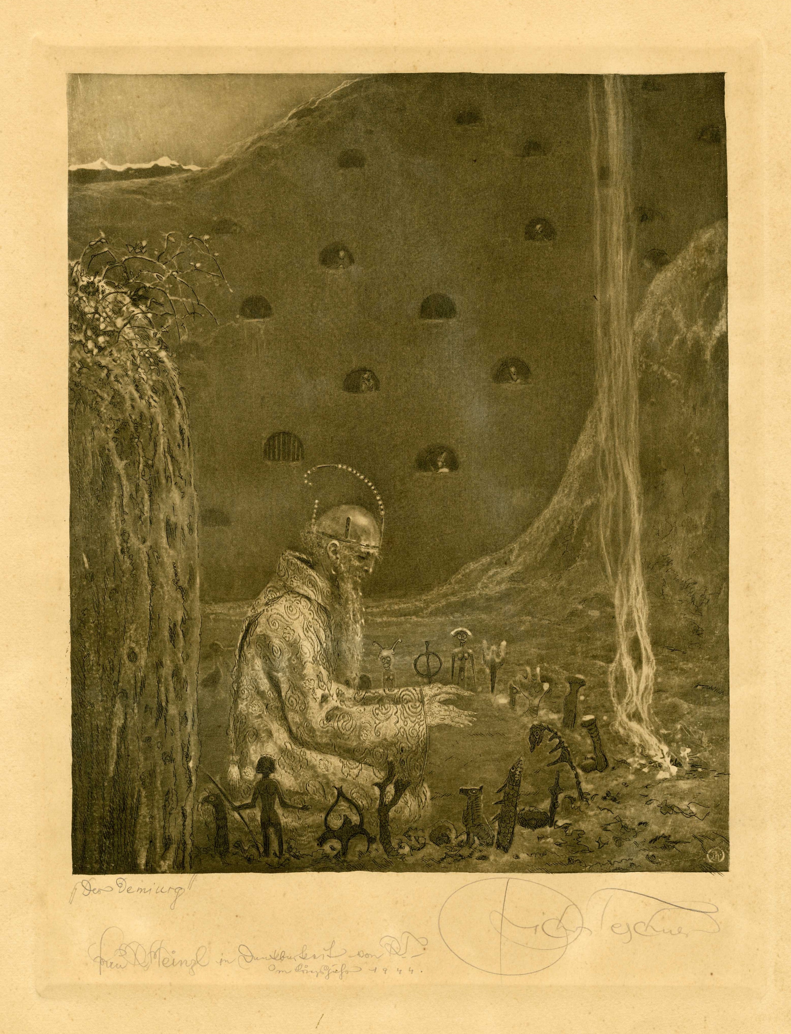 Richard Teschner | Der Demiurg. (1914) | MutualArt