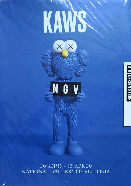 KAWS - KAWS x NGV BFF Poster (Blue) for Sale