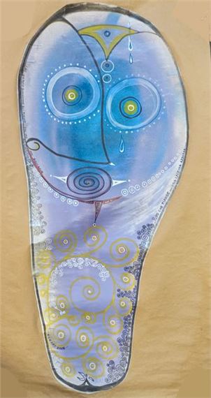 Un petit bonhomme qui pleure des larmes bleu-azur by Nice Art, 2009