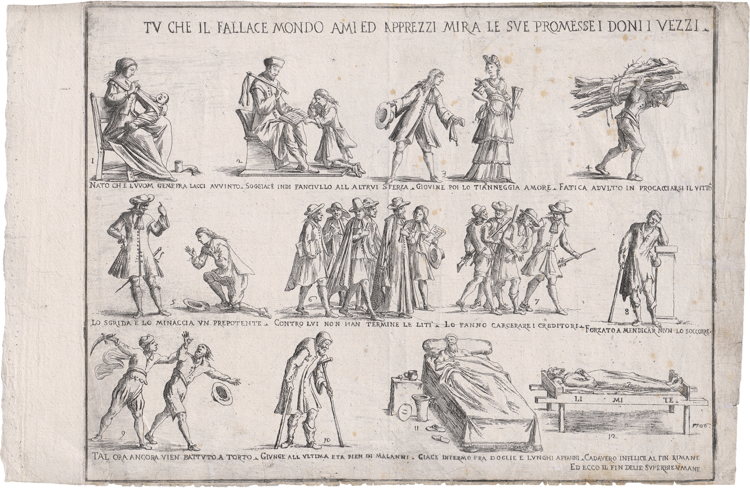 Giuseppe Maria Mitelli | Tu che il fallace mondo ami ed apprezzi (1706 ...