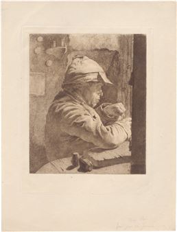 Bildnis des Vaters (Kupferstecher in seiner Werkstatt) - Christophe Guerin