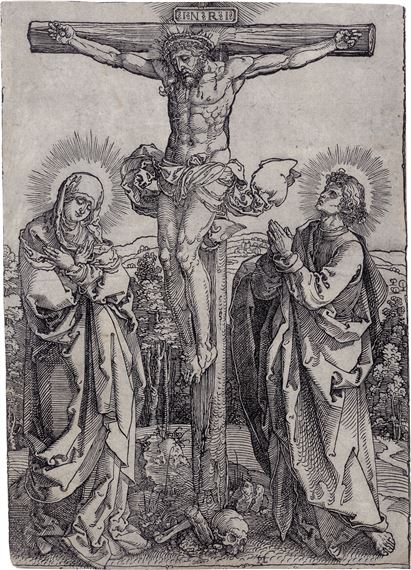 Chritus am Kreuz mit der Engelbordüre by Albrecht Dürer, 1516