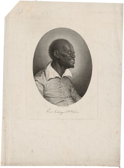 Brustbildnis eines lachenden Mannes