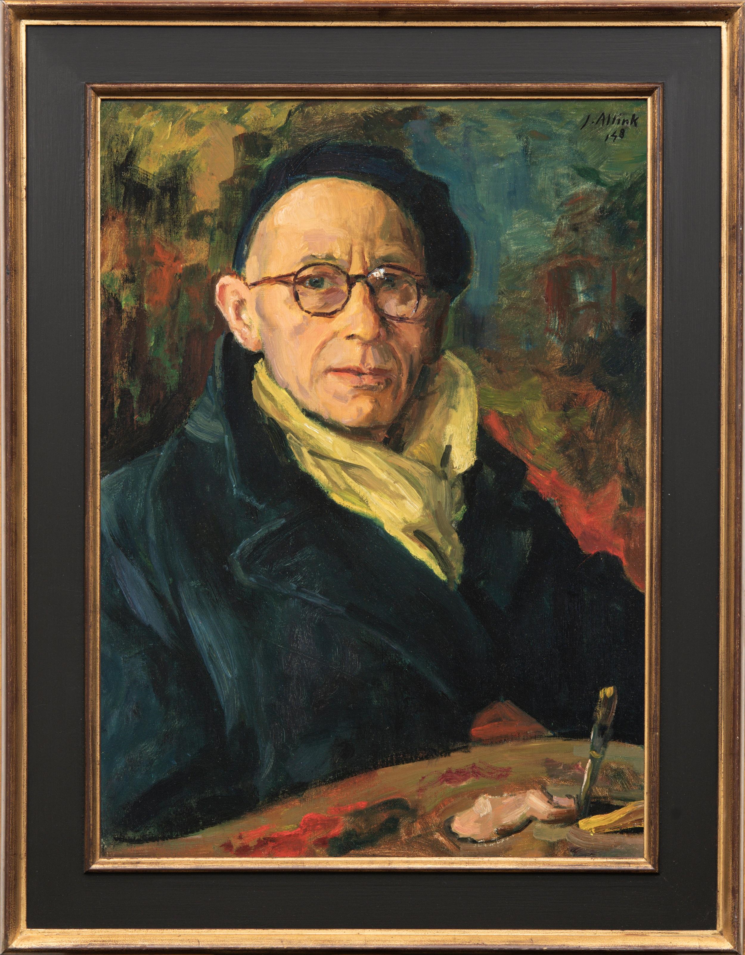 Jan Altink | Jan Altink (Dutch 1885 - 1971). Self Portrait, 1948. (1948 ...