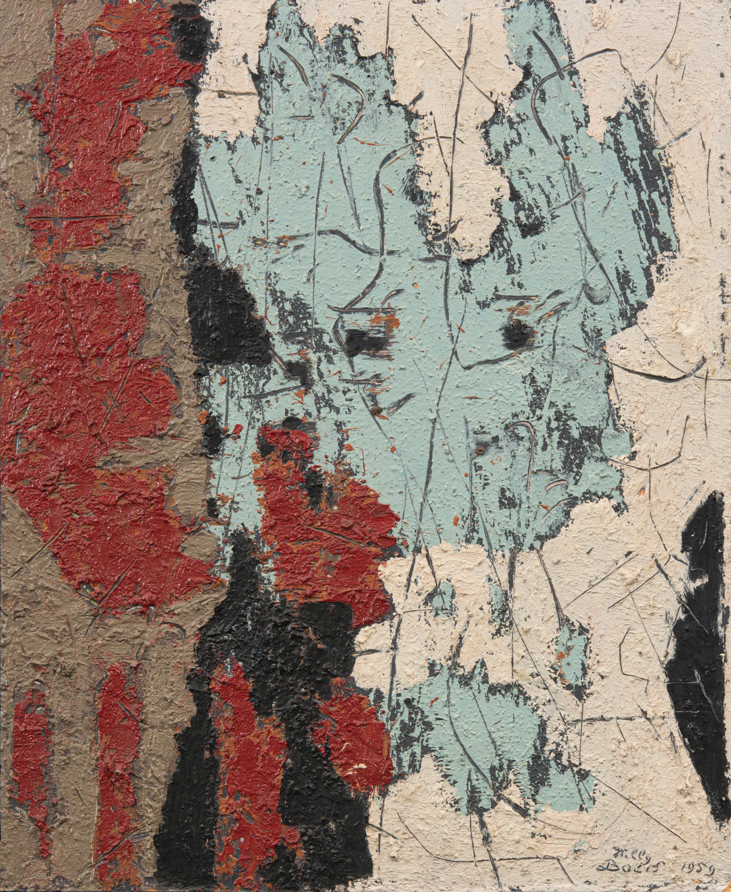 Artwork by Willy Boers,  Willy Boers (Dutch 1905 - 1978). Looking Backward, 1959., Made of oil on board