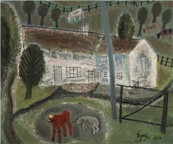  Charles Eyck (Dutch 1897 - 1983). A farm with cattle . - Charles Eyck
