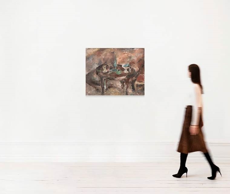 Artwork by Vera Elanskaya, Red table, Made of oil on canvas