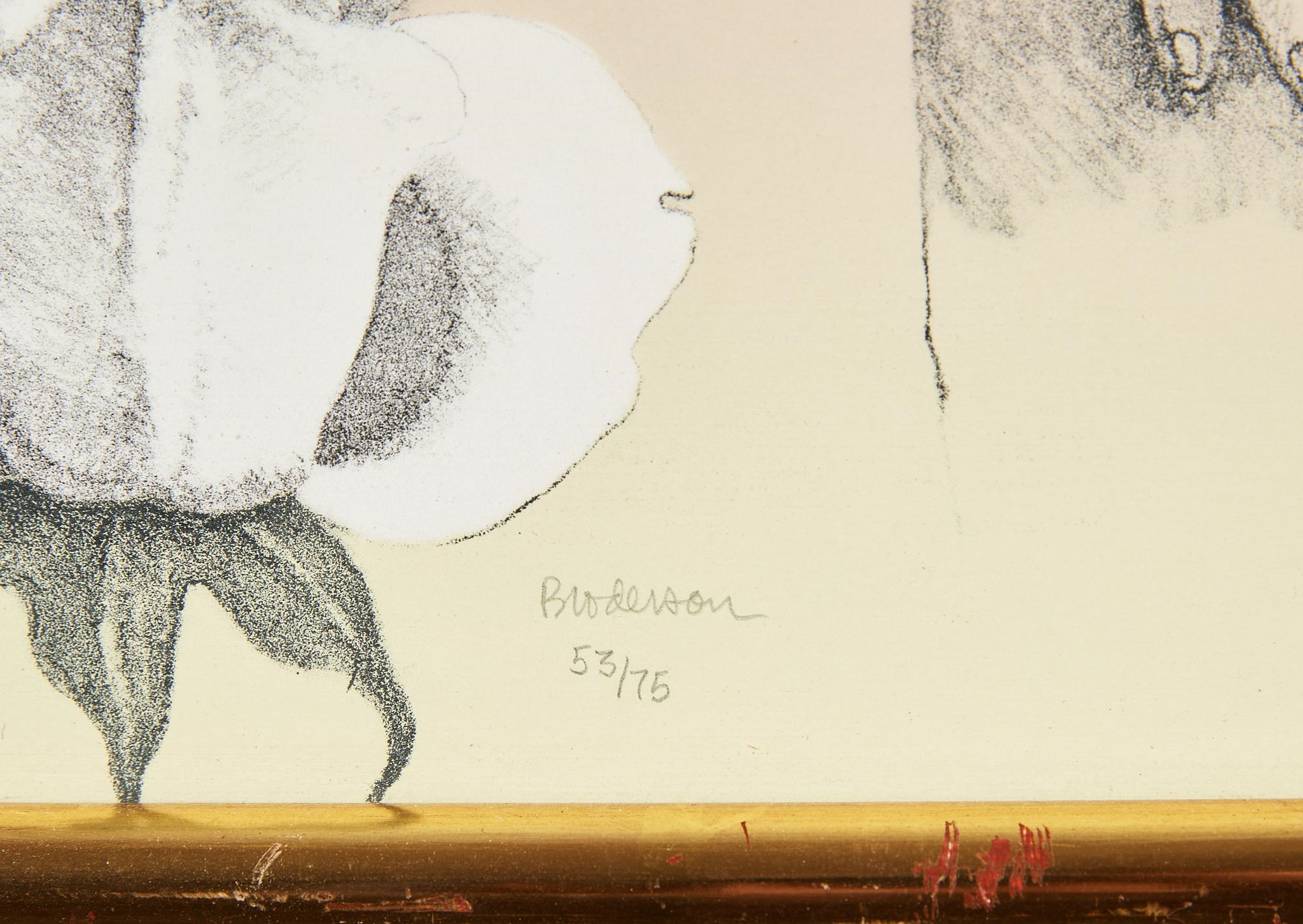 Artwork by Morris Broderson, Sound of a Flower, 1975, Made of lithograph in colors on Arches wove paper