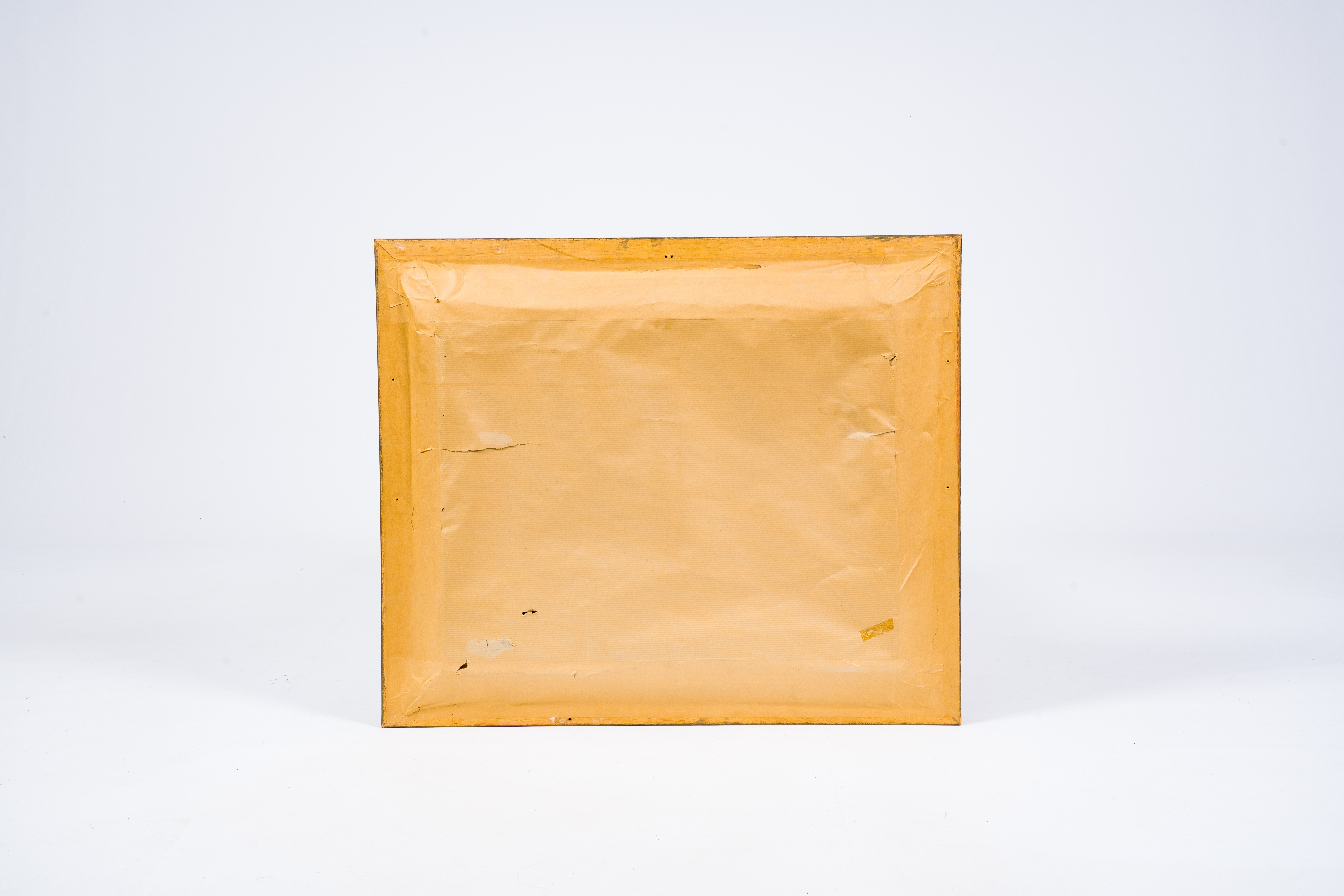 Artwork by Piet Lippens, Landscape with a church, Made of oil on canvas