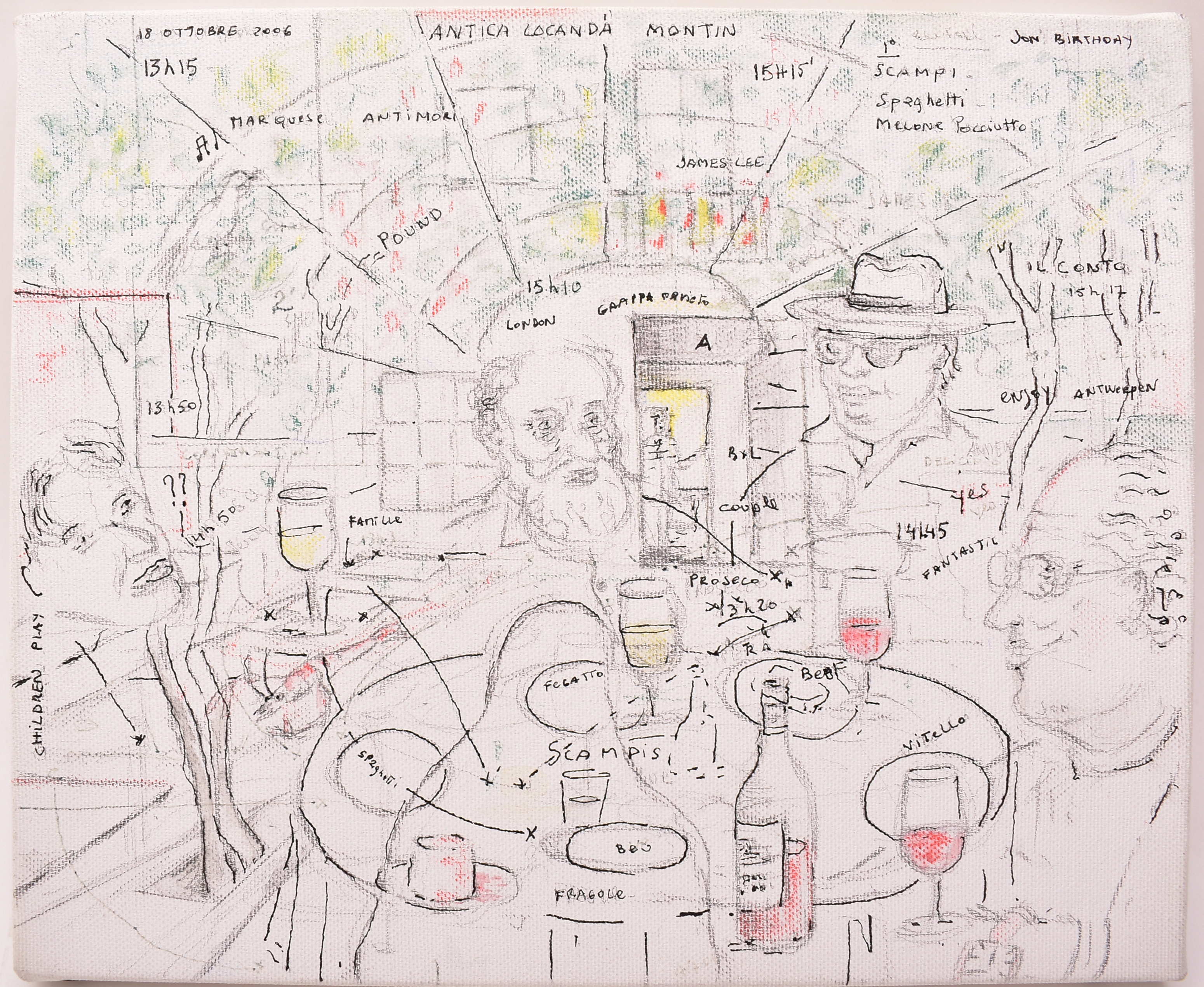 Artwork by Angel Vergara, UNTITLED - 2006, Made of Ink and pencil on canvas