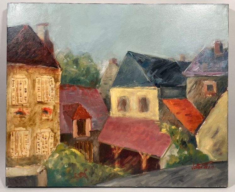 Artwork by Valter Paraschivescu, The harbour master's office at Briare, Made of Oil on canvas