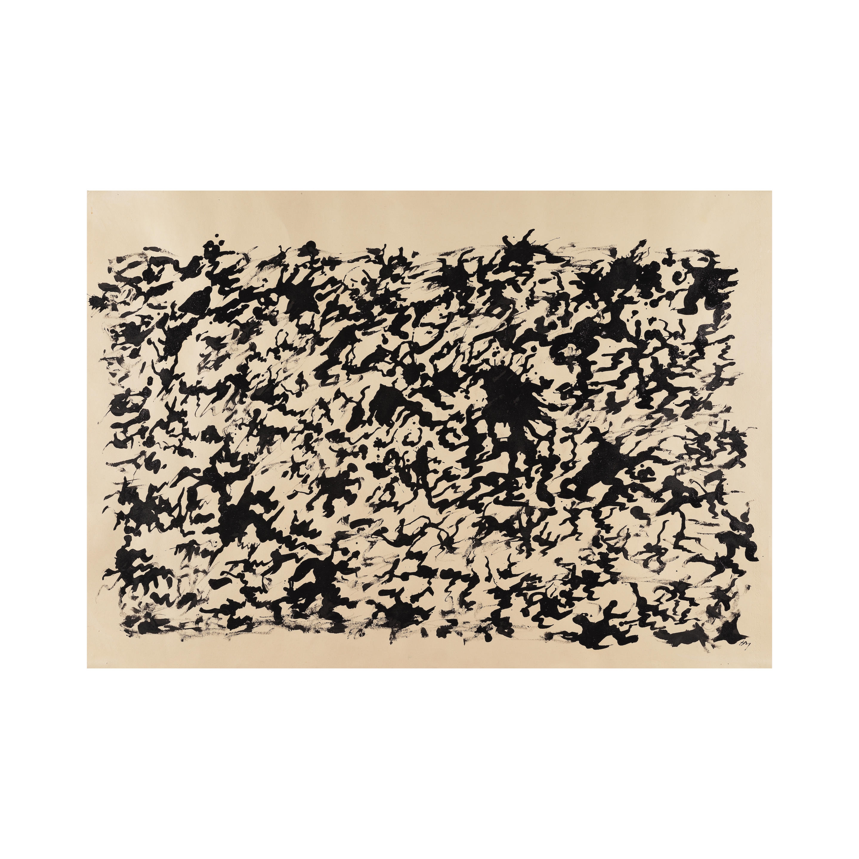 Artwork by Henri Michaux, Sans titre, Made of india ink on paper