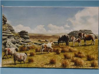 PONIES AT GREAT LINKS TOR - David William Young